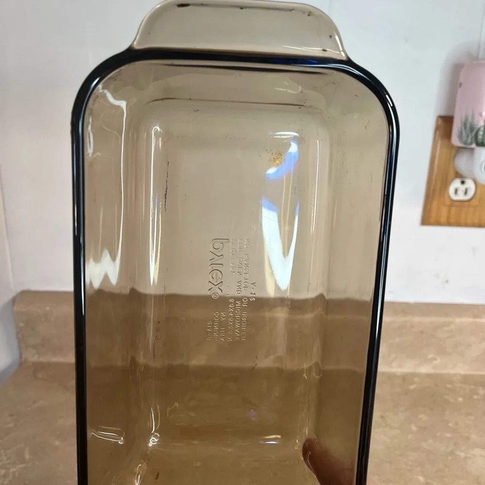 Pyrex Amber Glass Loaf Pan with Handles